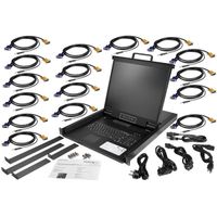 Miniatura 2 de CONSOLA KVM PARA RACK CON 16 PUERTOS VGA Y LCD DE 19