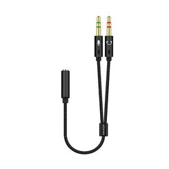 AISENS - CABLE ADAPTADOR AUDIO JACK 3.5 4PINES/H-2XJACK 3.5 3PINES/M,