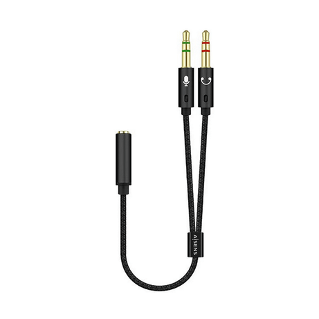 AISENS - CABLE ADAPTADOR AUDIO JACK 3.5 4PINES/H-2XJACK 3.5 3PINES/M, - Imagen 1 de 3 AISENS - CABLE ADAPTADOR AUDIO JACK 3.5 4PINES/H-2XJACK 3.5 3PINES/M, - Imagen 1 de 3