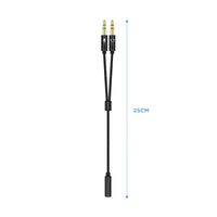 Miniatura 2 de AISENS - CABLE ADAPTADOR AUDIO JACK 3.5 4PINES/H-2XJACK 3.5 3PINES/M,