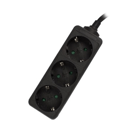 EWENT REGLETA DE 3 TOMAS SHUCKO 16A COLOR NEGRO - Imagen 1 de 4 EWENT REGLETA DE 3 TOMAS SHUCKO 16A COLOR NEGRO - Imagen 1 de 4