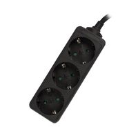 Miniatura 2 de EWENT REGLETA DE 3 TOMAS SHUCKO 16A COLOR NEGRO