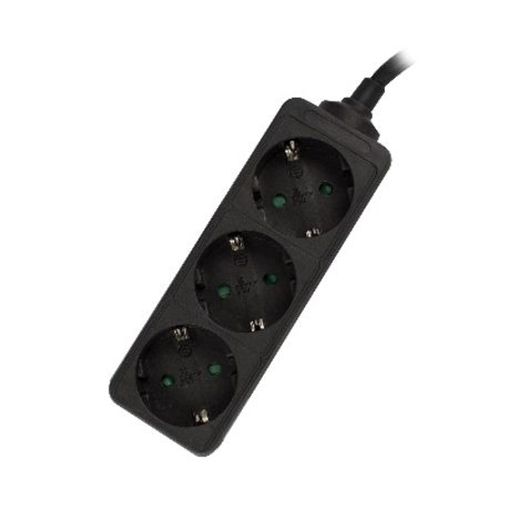 EWENT REGLETA DE 3 TOMAS SHUCKO 16A COLOR NEGRO - Imagen 2 de 4 EWENT REGLETA DE 3 TOMAS SHUCKO 16A COLOR NEGRO - Imagen 2 de 4