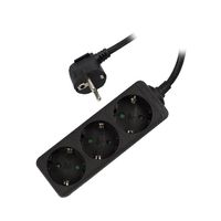 Miniatura 3 de EWENT REGLETA DE 3 TOMAS SHUCKO 16A COLOR NEGRO