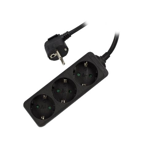 EWENT REGLETA DE 3 TOMAS SHUCKO 16A COLOR NEGRO - Imagen 3 de 4 EWENT REGLETA DE 3 TOMAS SHUCKO 16A COLOR NEGRO - Imagen 3 de 4