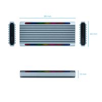 Miniatura 4 de CAJA SSD TOOQ M.2 TQE-2221G USB3.1 GEN2 NGFF/NVME GRIS RGB