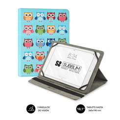 FUNDA TABLET 10,1´´ SUBBLIM TRENDY CASE OWLS