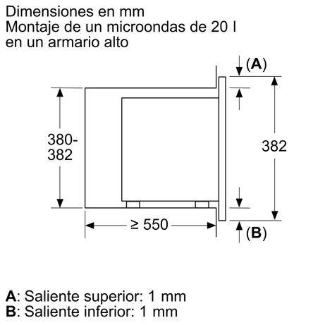 HORNO MICROONDAS INTEGRABLE BALAY 3CG6112X3 20 LITROS CON GRILL INOX - Imagen 6 de 7 HORNO MICROONDAS INTEGRABLE BALAY 3CG6112X3 20 LITROS CON GRILL INOX - Imagen 6 de 7