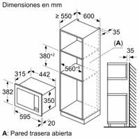Miniatura 7 de HORNO MICROONDAS INTEGRABLE BALAY 3CG6112X3 20 LITROS CON GRILL INOX