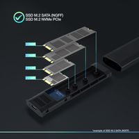 Miniatura 4 de CAJA SSD TOOQ M.2 TQE-2223B USB3.1 GEN2 NGFF/ NVME NEGRO