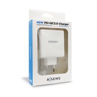 Miniatura 4 de AISENS Cargador 48 W, 1x USB-C PD3.0 30 W, 1x USB-A QC3.0 18 W, Blanco