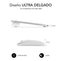 Miniatura 5 de TECLADO + RATON INALAMBRICO SUBBLIM PLATEADO / BLANCO