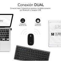 Miniatura 3 de TECLADO + RATON INALAMBRICO SUBBLIM GRIS / NEGRO