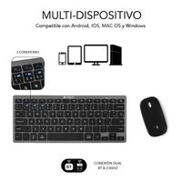 Miniatura 4 de TECLADO + RATON INALAMBRICO SUBBLIM GRIS / NEGRO