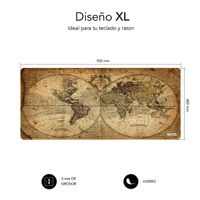Miniatura 3 de ALFOMBRILLA RATON VINTAGE WORLD XL