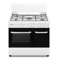 Miniatura 1 de COCINA DE GAS INFINITON CC9060ELP 5 ZONAS COCCION CON PORTABOMBONAS BLANCA