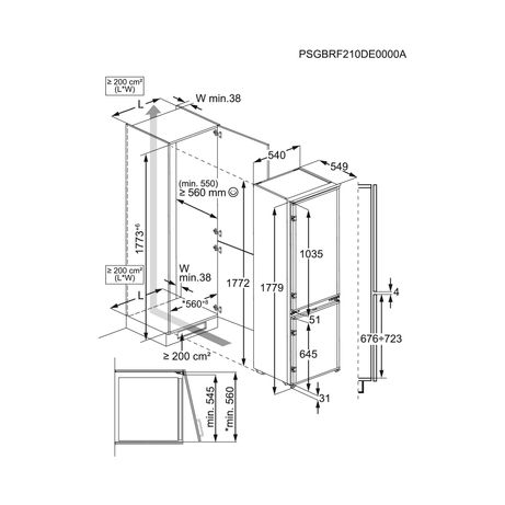 FRIGORIFICO COMBI INTEGRABLE ELECTROLUX LNT2LF18S LOW FROST F ALTO 177.2 CM ANCHO 54 CM - Imagen 3 de 8 FRIGORIFICO COMBI INTEGRABLE ELECTROLUX LNT2LF18S LOW FROST F ALTO 177.2 CM ANCHO 54 CM - Imagen 3 de 8
