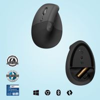 Miniatura 9 de LIFT LEFT VERTICAL ERGO MOUSE - GRAPHITE / BLACK - EM EA