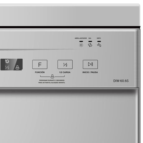 LAVAVAJILLAS 60 CM INFINITON DIW-60.6S E 12 CUBIERTOS SILVER - Imagen 4 de 4 LAVAVAJILLAS 60 CM INFINITON DIW-60.6S E 12 CUBIERTOS SILVER - Imagen 4 de 4