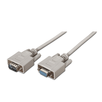 Miniatura 1 de Aisens Cable Serie Rs232 Db9/M-Db9/H Beige 1,8M