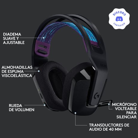 AURICULARES INALAMBRTICOS GAMING LOGITECH G535 LIGHTSPEED - INALAMBRICO - NEGRO - Imagen 7 de 16 AURICULARES INALAMBRTICOS GAMING LOGITECH G535 LIGHTSPEED - INALAMBRICO - NEGRO - Imagen 7 de 16