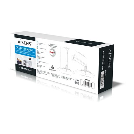 AISENS CWP01TSE-049 SOPORTE PROYECTOR UNIVERSAL INCLINABLE TECHO BLANCO - Imagen 11 de 11 AISENS CWP01TSE-049 SOPORTE PROYECTOR UNIVERSAL INCLINABLE TECHO BLANCO - Imagen 11 de 11