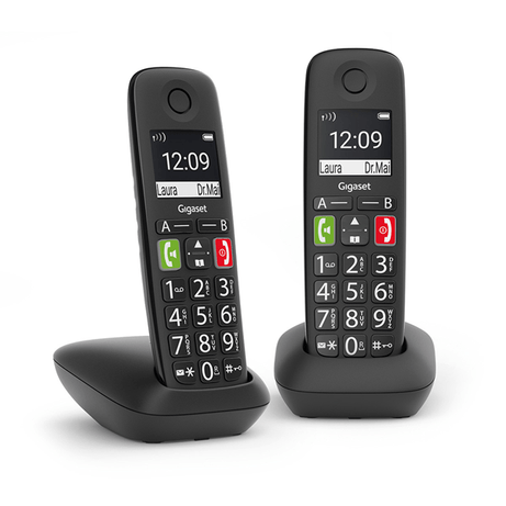 Gigaset E290 Inalámbrico DECT Duo Negro - Imagen 1 de 3 Gigaset E290 Inalámbrico DECT Duo Negro - Imagen 1 de 3