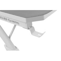 Miniatura 2 de MESA MARS GAMING MGD 140 WHITE CHASIS DE ACERO TABLERO 140X60cm ALTURA 75cm ALFOMBRILLA NANOTEXTIL C
