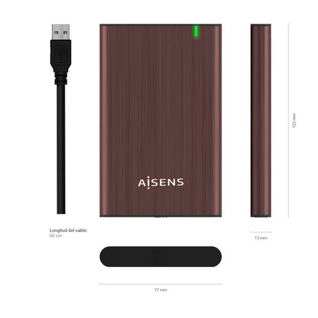 Aisens - Caja Externa 2,5" Ase-2525Bwn 9.5Mm Sata A Usb 3.0/Usb3.1 Gen - Imagen 6 de 9 Aisens - Caja Externa 2,5" Ase-2525Bwn 9.5Mm Sata A Usb 3.0/Usb3.1 Gen - Imagen 6 de 9