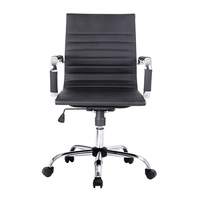 Miniatura 1 de SILLA DE OFICINA EQUIP RESPALDO MEDIO COLOR NEGRO RECUBRIMIENTO PU DE ALTA CALIDAD ERGONOMICA