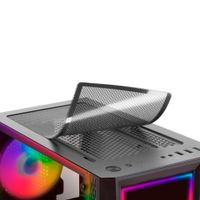 Miniatura 4 de MARS GAMING  MC-ART Negro Caja PC Gaming ATX Doble Cristal Templado Dibujable ARGB 12 Modos Ventilador 12cm RGB Negro