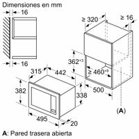 Miniatura 5 de HORNO MICROONDAS INTEGRABLE BALAY 3CG5142X3 20 LITROS CON GRILL INOX