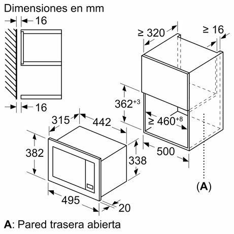 HORNO MICROONDAS INTEGRABLE BALAY 3CG5142X3 20 LITROS CON GRILL INOX - Imagen 5 de 5 HORNO MICROONDAS INTEGRABLE BALAY 3CG5142X3 20 LITROS CON GRILL INOX - Imagen 5 de 5