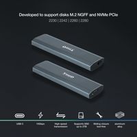 Miniatura 3 de CAJA SSD TOOQ M.2 TQE-2223G USB3.1 GEN2 NGFF/NVME GRIS