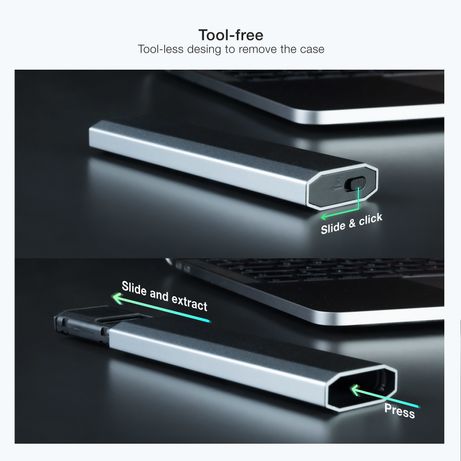 CAJA SSD TOOQ M.2 TQE-2223G USB3.1 GEN2 NGFF/NVME GRIS - Imagen 5 de 11 CAJA SSD TOOQ M.2 TQE-2223G USB3.1 GEN2 NGFF/NVME GRIS - Imagen 5 de 11