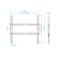Miniatura 5 de SOPORTE PARED MONITOR/TV TOOQ LP1070T-B 32´´/70´´ MAX.45KG NEGRO