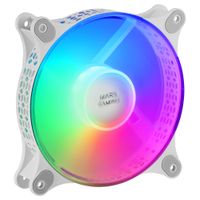 Miniatura 2 de MARS GAMING MFDUO 12CM 2XFANRGB Ult-silent White