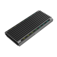 Miniatura 1 de AISENS Caja Externa M.2 RGB Gaming ASM2-RGB011GR SATA/NVMe A USB3.1 Gen2, Gris