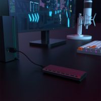 Miniatura 2 de AISENS Caja Externa M.2 RGB Gaming ASM2-RGB011GR SATA/NVMe A USB3.1 Gen2, Gris