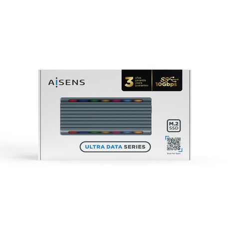 AISENS Caja Externa M.2 RGB Gaming ASM2-RGB011GR SATA/NVMe A USB3.1 Gen2, Gris - Imagen 4 de 9 AISENS Caja Externa M.2 RGB Gaming ASM2-RGB011GR SATA/NVMe A USB3.1 Gen2, Gris - Imagen 4 de 9