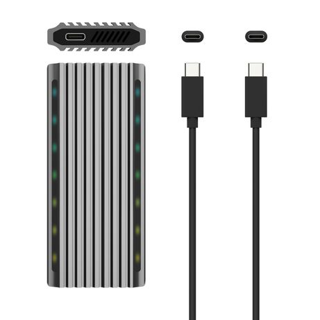AISENS Caja Externa M.2 RGB Gaming ASM2-RGB011GR SATA/NVMe A USB3.1 Gen2, Gris - Imagen 5 de 9 AISENS Caja Externa M.2 RGB Gaming ASM2-RGB011GR SATA/NVMe A USB3.1 Gen2, Gris - Imagen 5 de 9
