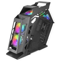 Miniatura 2 de CAJA MICROATX COMPACTA MARS GAMING MC61 BLACK DISE??O PREMIUM CONTROLADORA ARGB CON MANDO 4 VENTIL