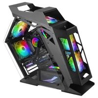 Miniatura 4 de CAJA MICROATX COMPACTA MARS GAMING MC61 BLACK DISE??O PREMIUM CONTROLADORA ARGB CON MANDO 4 VENTIL