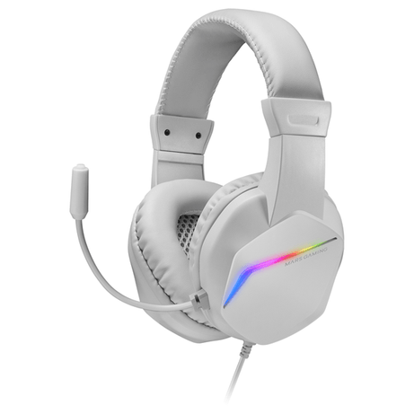 MRS GAMING Aur+micro MH122 FRGB Cancel.ruid White - Imagen 1 de 7 MRS GAMING Aur+micro MH122 FRGB Cancel.ruid White - Imagen 1 de 7
