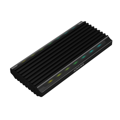 AISENS Caja Externa M.2 RGB Gaming ASM2-RGB012B SATA/NVMe A USB3.1 Gen2, Negra - Imagen 1 de 9 AISENS Caja Externa M.2 RGB Gaming ASM2-RGB012B SATA/NVMe A USB3.1 Gen2, Negra - Imagen 1 de 9