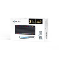 Miniatura 3 de AISENS Caja Externa M.2 RGB Gaming ASM2-RGB012B SATA/NVMe A USB3.1 Gen2, Negra