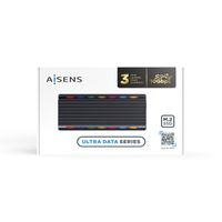 Miniatura 4 de AISENS Caja Externa M.2 RGB Gaming ASM2-RGB012B SATA/NVMe A USB3.1 Gen2, Negra