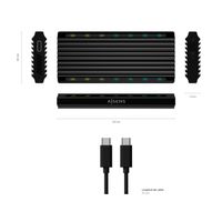 Miniatura 6 de AISENS Caja Externa M.2 RGB Gaming ASM2-RGB012B SATA/NVMe A USB3.1 Gen2, Negra