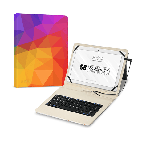 FUNDA CON TECLADO MICRO USB 11´´ TRIANGULOS - Imagen 1 de 6 FUNDA CON TECLADO MICRO USB 11´´ TRIANGULOS - Imagen 1 de 6