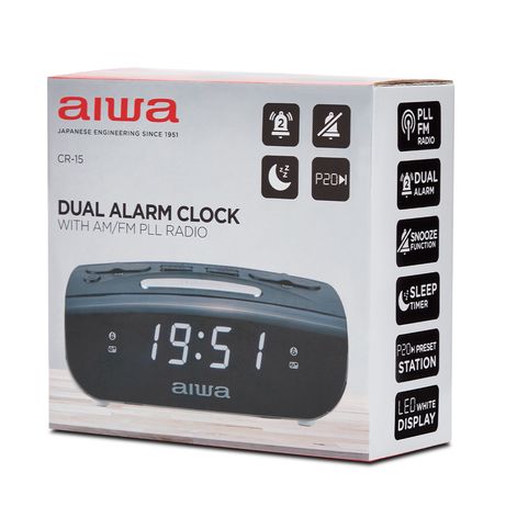 RADIO DESPERTADOR AIWA CR-15BK DOBLE ALARMA FM - Imagen 6 de 6 RADIO DESPERTADOR AIWA CR-15BK DOBLE ALARMA FM - Imagen 6 de 6